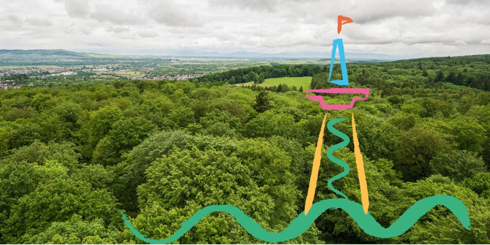 Eichbergturm Fotomontage für Hero