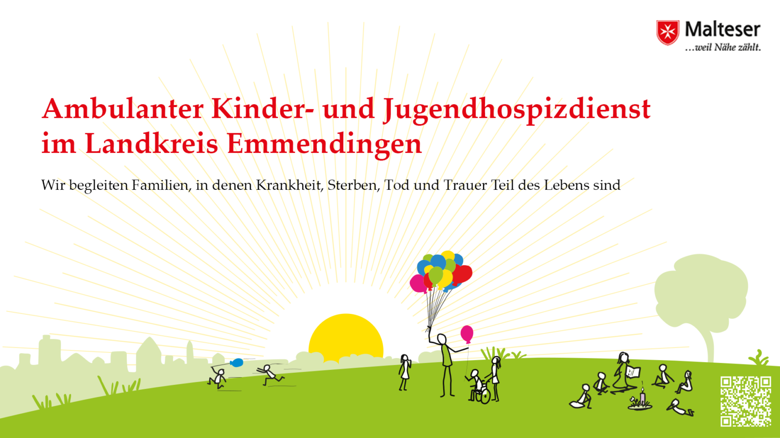 Header Mit Subhead QR im Eck